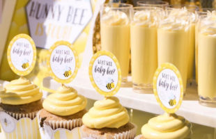 Love these bee cupcakes! - See More Bee Party Ideas at B. Lovely Events