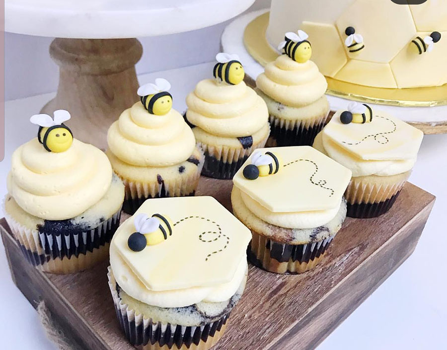 the cutest bee cupcakes ever! - See More Bee Party Ideas at B. Lovely Events