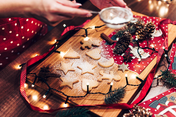 Decorating Christmas Cookies