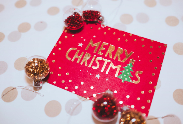 Gold Foil Christmas Card