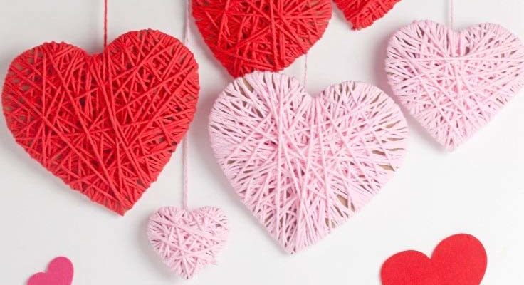 We Love Yarn Wrapped Hearts!