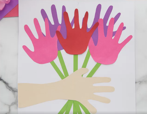 DIY Mother's Day Gifr- Handmade card with kids hands