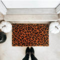 Fall Leopard print doormat